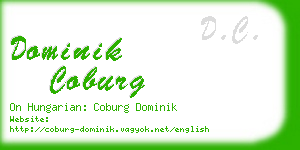 dominik coburg business card